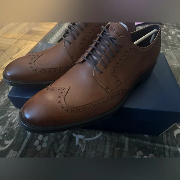NIB Cole Haan Modern Essentials Wingtip
Oxfords in Tan Size 12 Cole Haan Men main image 2